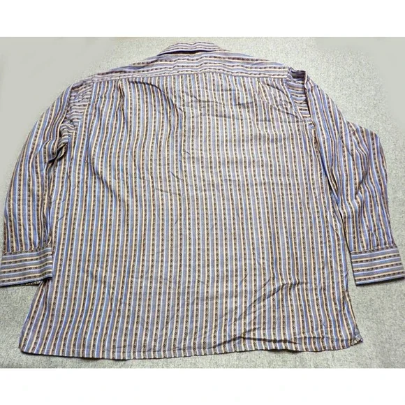 Inserch Icon Big & Tall Jacquard Cotton Men's 4XL Long Sleeve Dress Casual Shirt - Picture 3 of 8